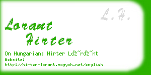 lorant hirter business card